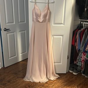 Light pink bridesmaids dress